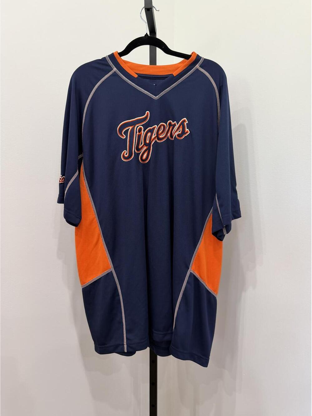 Detroit Tigers MLB Genuine Merchandise Navy Orange Short Sleeve Jersey Shirt XL